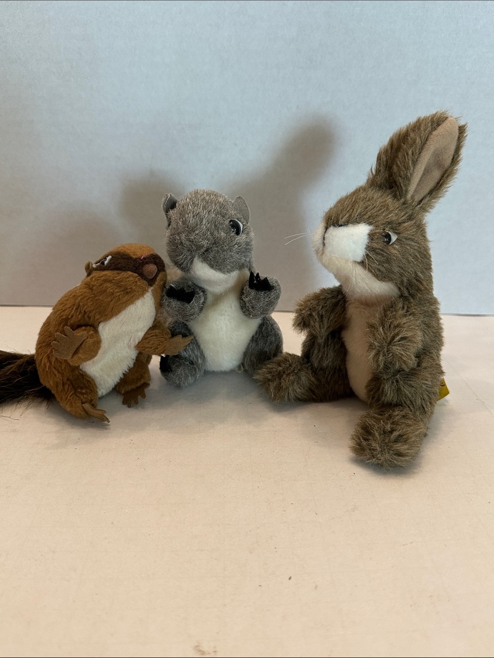 Folkmanis Finger Puppets Mini Chipmunk Squirrel Rabbit Realistic Stuffed Animals